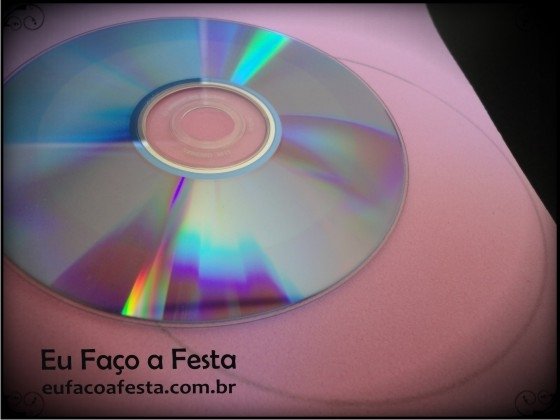 Porta copos vintage com CD's