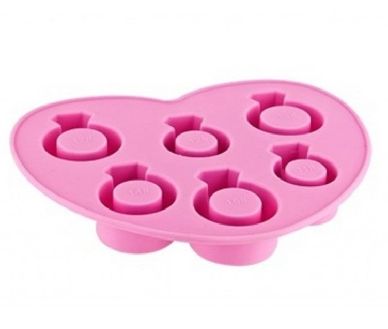 Forminha para gelo - aliança (rosa) - Loja Eu Faço a Festa