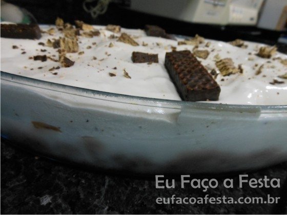 Pavê de Bis com sorvete de flocos