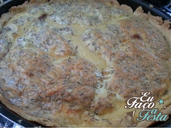 Quiche de funghi com Tomilho