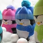 Pinguins de garrafa pet