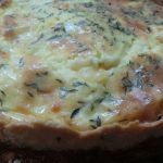 Quiche de alho poró e Salvia