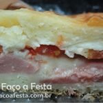 Torta de mortadela e requeijão