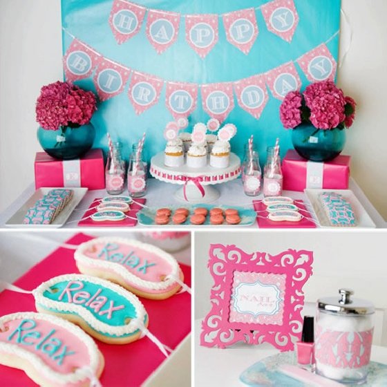 Decoração do Chá de Beleza - mecqkhsz