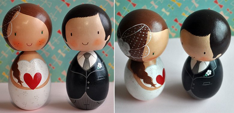 Topinhos para bolo de casamento