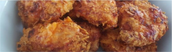 Isca de frango empanada no doritos