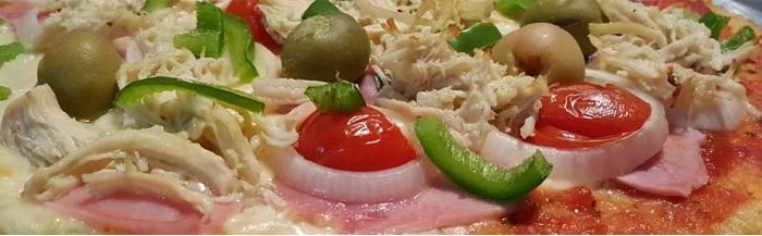 Pizza com massa de couve flor