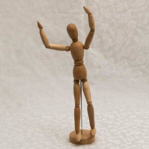Boneco articulado madeira