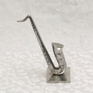 Escultura saxofone inox