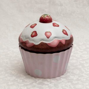 Pote Bomboniere grande cupcake rosa