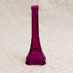 Garrafa torre Eiffel vidro decorativo Pink
