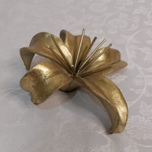 Flor de Resina dourada