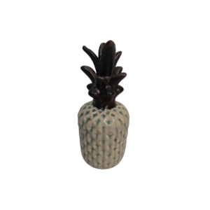 Abacaxi Decorativo cerâmica cinza