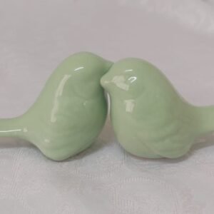 Passarinhos de Porcelana Verde Menta (casal)