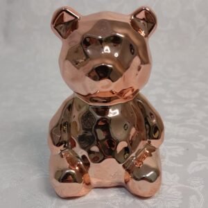 Ursinho Martelado Cerâmica Rose Gold