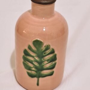 Vaso garrafa costela rosa