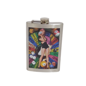 Cantil de bolso porta bebida cassino