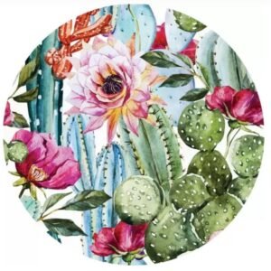 Painel Sublimado cactos e flores