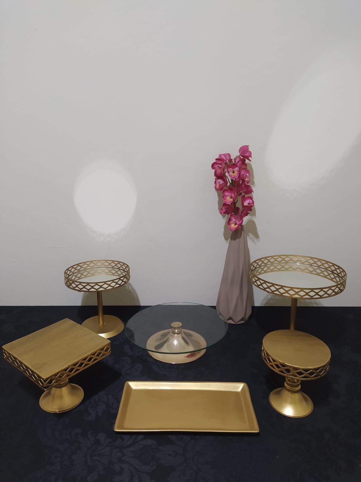 Kit peças de mesa Dourado Geo