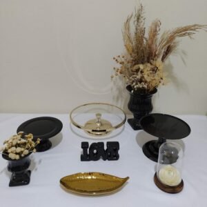 Kit peças de mesa Gold love