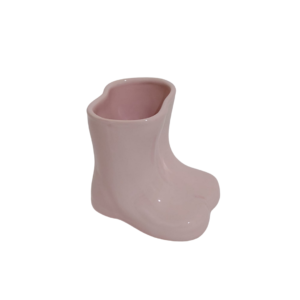 Galocha cerâmica decorativa rosa